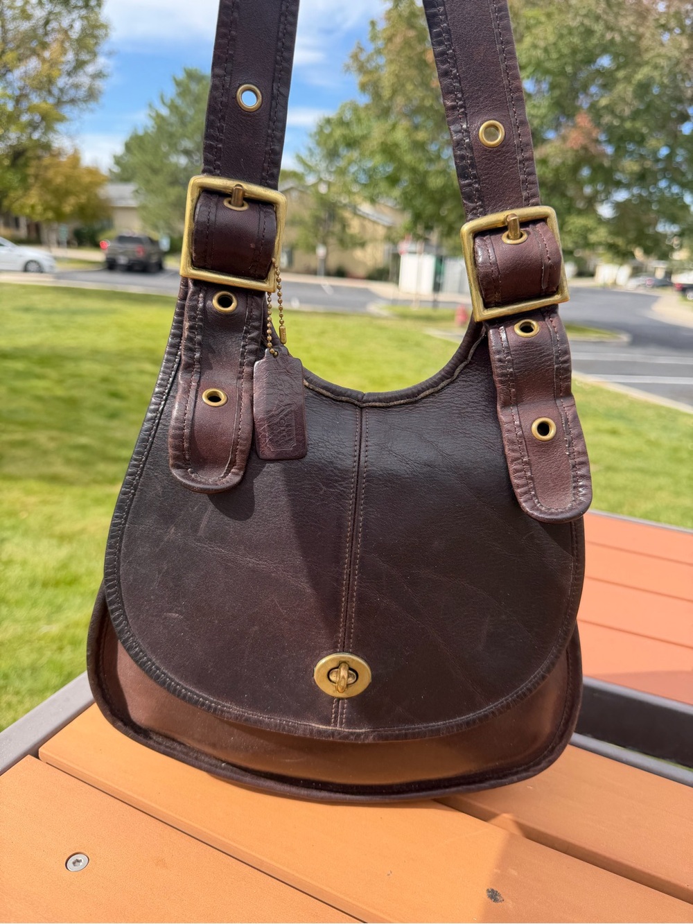 Vintage Coach Crescent 9235 Mocha Brown Pre-Creed 1970s NYC - Picture 16 of 16
